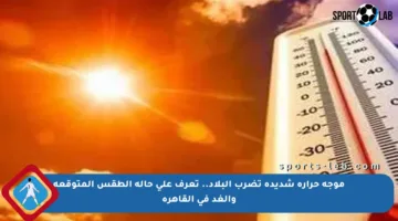 موجة حرارة شديدة تضرب البلاد.. تعرف على حالة الطقس المتوقعة والغد في القاهرة